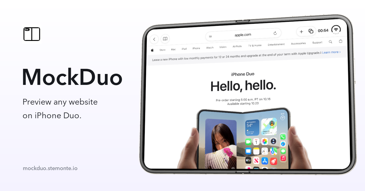 I built a 3D iPhone Duo mockup where the homepage belongs to whoever submitted last